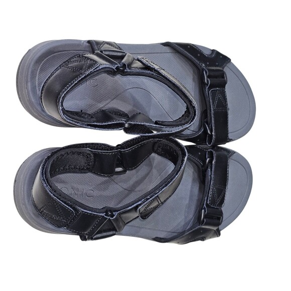 Vionic Men\'s Size 9 Canoe Leo Black Leather Straps Sport Sandals Comfort Shoe main image 4
